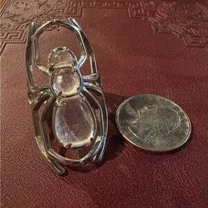 Evil pawn spider ring in quartz